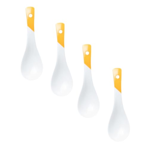 Sosoport 4 Stück Teiliges Keramik Reislöffel mit Gelbem Griff Praktische Kleine Suppenlöffel Glatte Oberfläche Ergonomisch Geformt Vielseitig für Reis Suppe und Brei Spülmaschinenfest Sosoport 4 Stück Teiliges Keramik Reislöffel mit Gelbem Griff Praktische Kleine Suppenlöffel Glatte Oberfläche Ergonomisch Geformt Vielseitig für Reis Suppe und Brei Spülmaschinenfest von Sosoport