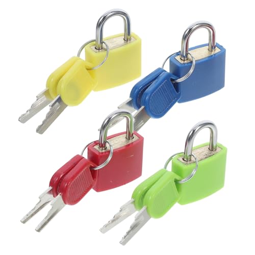 Sosoport 4 Stück Teiliges Mini Kupfer Vorhängeschloss mit Schlüssel Kleine Gepäckschlösser in Rot Gelb Grün Blau Leichtes Metall Kofferschloss für Reise Koffer Rucksack Schulschrank Sosoport 4 Stück Teiliges Mini Kupfer Vorhängeschloss mit Schlüssel Kleine Gepäckschlösser in Rot Gelb Grün Blau Leichtes Metall Kofferschloss für Reise Koffer Rucksack Schulschrank von Sosoport