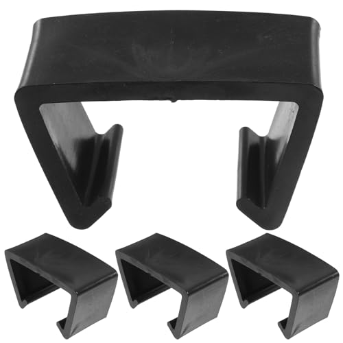 Sosoport 4 Stück Teiliges Rattan Möbel Clips Verbindungsstücke für Terrassenmöbel und Langlebig für Verschiedene Möbelgrößen Schwarz mit Innendurchmesser von Sosoport