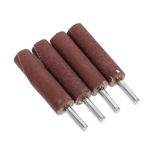 Sosoport 4 Stück Teiliges Schleifhülsen Schaft Zylindrische Schleifdrums Körnung Flap Sanding Wheel für Metall Holz Kunststoff Handliche Schleifköpfe Kompakt Leicht von Sosoport