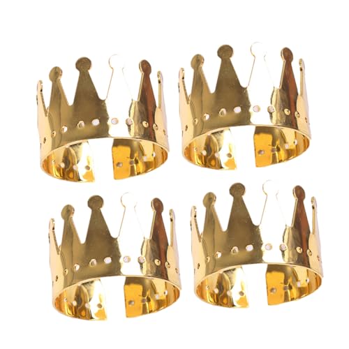 Sosoport 4 Stück Teiliges Serviettenring Kronenform aus Langlebiger Legierung Goldfarbene Napkin Buckles für Festliche Tischdekoration Geeignet für Hochzeiten Feiertage Partys und Sosoport 4 Stück Teiliges Serviettenring Kronenform aus Langlebiger Legierung Goldfarbene Napkin Buckles für Festliche Tischdekoration Geeignet für Hochzeiten Feiertage Partys und von Sosoport