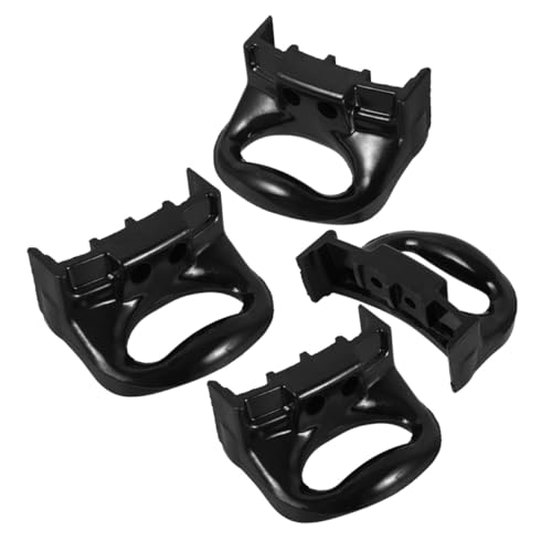 Sosoport 4 Stück Teiliges Topfgriff ersatzset Seitengriffe für Töpfe und Pfannen Ergonomisch Hitzebeständig Einfache Montage Kompatibel Kochgeschirr Schwarz von Sosoport