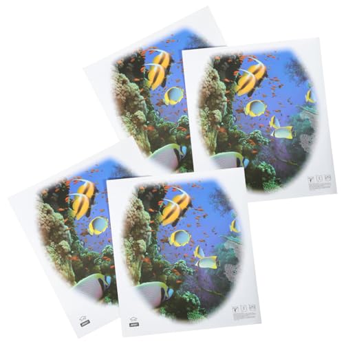 Sosoport 4 Stück Teiliges Wasserdichte Wc Sitz Aufkleber mit Meerwelt Muster Bunte Badezimmer Dekoration Selbstklebende Cartoon Toiletten Sticker für Glatte Oberflächen von Sosoport