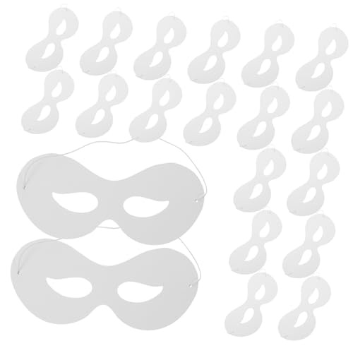 Sosoport 40 Stück Blanko Papiermasken zum Bemalen Halbgesichts Masken für Diy Familienaktivitäten Fasching und Halloween Elastischem Halteband Sosoport 40 Stück Blanko Papiermasken zum Bemalen Halbgesichts Masken für Diy Familienaktivitäten Fasching und Halloween Elastischem Halteband von Sosoport