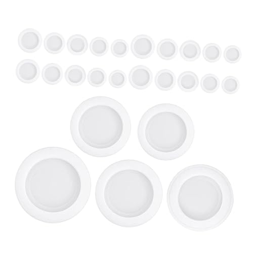 Sosoport 40 Stück Piggy Bank Stopper aus Elastischem Gummi Rundes Kleines Ersatzteil für Münzbehälter Weißer Dichtschließender Verschluss für Langlebige Geldsparbox von Sosoport