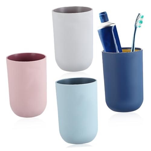 Sosoport 4stücke Reise Zahnbürstenbecher Mundspülungsbecher Im Minimalistischen Design Bruchsichere Für Badezimmer Und Unterwegs Für Zahnbürsten Und Trinkbecher Sosoport 4stücke Reise Zahnbürstenbecher Mundspülungsbecher Im Minimalistischen Design Bruchsichere Für Badezimmer Und Unterwegs Für Zahnbürsten Und Trinkbecher von Sosoport