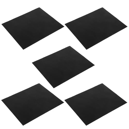 Sosoport 5 Stück Hitzebeständige Fiberglas Grillmatten Wiederverwendbare Antihaft BBQ Kochmatten für Outdoor Grillen Robuste BBQ Grillpads für Picknick und Party von Sosoport