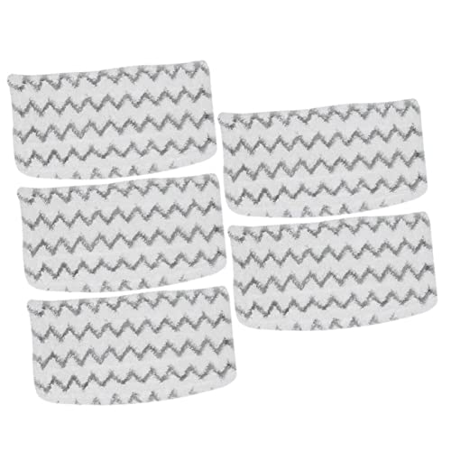 Sosoport 5 Stück Teiliges Mikrofaser Ersatzset Dampfreiniger Pads Kompatibel mit Shark Serie Waschbare Stark Saugfähige Dampfmopp Bezüge für Holz Fliesen und Marmorboden von Sosoport