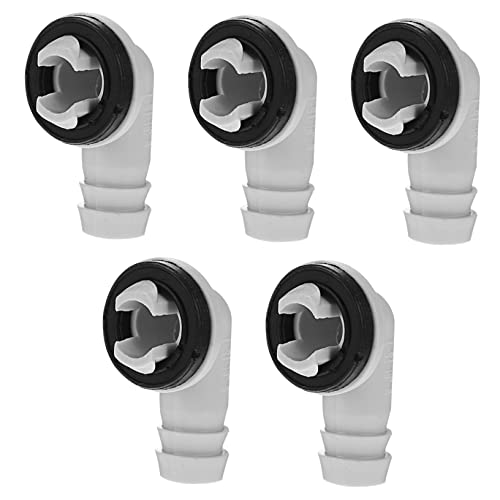 Sosoport 5 Stück Teiliges Set Klimaanlage Ablaufschlauch Winkelverbinder Durchmesser Universeller Elbow Fitting für Effiziente Wasserableitung Gummiring für Dichten Sitz von Sosoport