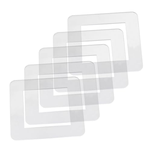 Sosoport 5 Stück Transparentes Acryl Lichtschalter Schutzabdeckungs Schmutzabweisende Steckdosen Wandplatte Dekorative Outlet Cover für Zuhause Einfache Montage Langlebiger Schalter von Sosoport