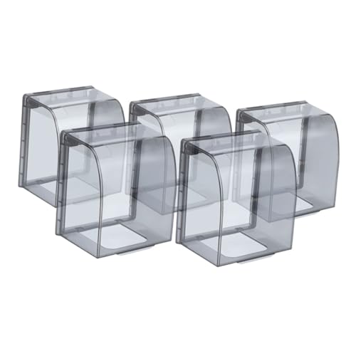 Sosoport 5 Stück wasserdichte Steckdosenabdeckung Teiliges Schutzabdeckung für Außensteckdosen Wetterfester Schwarzer Spritzschutz Einfache Installation ohne Werkzeug Praktischer Schutz von Sosoport