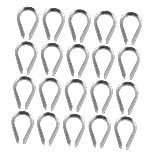 Sosoport 50 Stück Drahtseil Kauschen Triangular Boast Ring für Zuverlässige Verbindung und Schutz für Anwendungen und Seilbefestigungen Sosoport 50 Stück Drahtseil Kauschen Triangular Boast Ring für Zuverlässige Verbindung und Schutz für Anwendungen und Seilbefestigungen von Sosoport