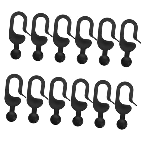 Sosoport 50 Stück Teiliges Schwarze Kunststoffhaken für Pavillonvorhänge und Moskitonetze Vielseitige Outdoor-zeltclips Platzsparend Leicht Kompatibel mit Verschiedenen von Sosoport