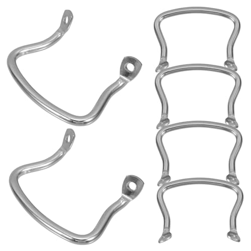 Sosoport 6 Stück Edelstahl Topf Ohr Griffohr Topfgriff Topf Kurze Seitengriffe Ersatzgriff für den Schongarer Kesselseitengriff Topfseitengriffe Rostfreier Stahl Silver von Sosoport