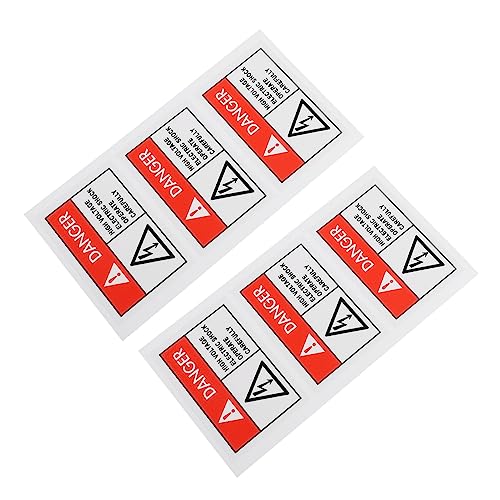 Sosoport 6 Stück Elektrischer Schock Warnschild Aufkleber Sicherheitshinweis für Geräte Praktische und Auffällige Warnung Leicht Anzubringen und Zuverlässig Sosoport 6 Stück Elektrischer Schock Warnschild Aufkleber Sicherheitshinweis für Geräte Praktische und Auffällige Warnung Leicht Anzubringen und Zuverlässig von Sosoport