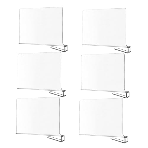 Sosoport 6 Stück Transparente Schrank Trennwände Hochwertige Regaltrenner für Kleiderschrank Schlafzimmer Küche und Büro für Ordnung und Organisation von Kleidung Handtaschen und Sosoport 6 Stück Transparente Schrank Trennwände Hochwertige Regaltrenner für Kleiderschrank Schlafzimmer Küche und Büro für Ordnung und Organisation von Kleidung Handtaschen und von Sosoport