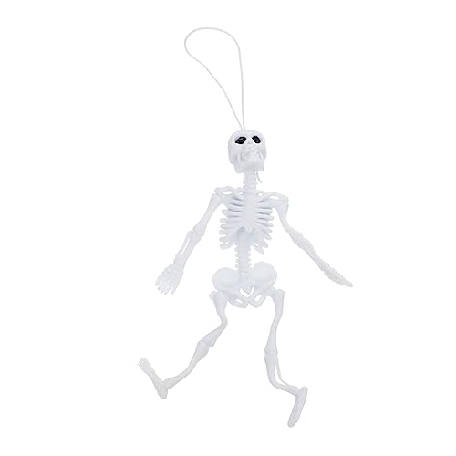 Sosoport 6St Menschliches Skelett Skelett Halloween Horror Halloween grusel Mini-Spielzeug Halloween hängen Schreibtisch zubehör Modelle Dekorationsstütze Simulation menschliches Skelett von Sosoport