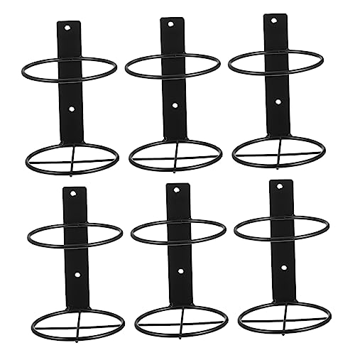 Sosoport 6Stücke Wandmontierte Rotweinregale aus Stabiler Weinflaschenständer Hochwertige Rostfreie Konstruktion für Sicheren Weingenuss für Bar und Heimdekoration von Sosoport