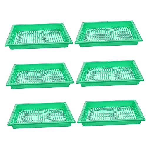 Sosoport 6st Sprossenschale Bausatz Vermehrung Wachsend Tablett Groß Sprießen Anlasser Selbstbewässernd Anlage Samen Zimmerpflanzen Baumschul-wachstumsschale Kunststoffrohstoff Green von Sosoport