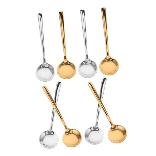 Sosoport 8 Stück Teiliges Mini Espressolöffel aus Edelstahl Kompakt Rostfrei Langlebig mit Glatten Kanten zum Rühren von Kaffee Tee und Gewürzen Tragbar für Büro und Reise von Sosoport