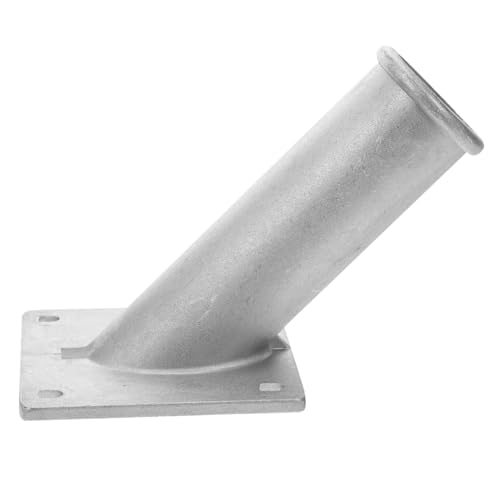 Sosoport Aluminium Fahnenmast Halterung Passend Stabile Schwere Außenhalterung mit Elegantem Grauem Finish für Wand Terrasse Garten von Sosoport