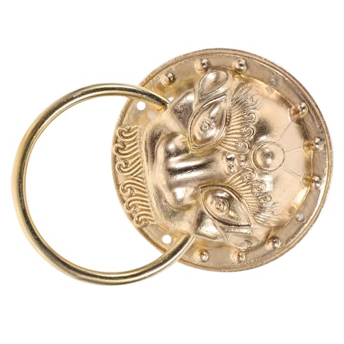 Sosoport Antiker Türgriff Messing Vintage Türbeschlag mit Stabilem Metallring Robustes Front Design als Ersatz für Haustür Gartentor und Möbelgriff Rostfrei und Langlebig von Sosoport