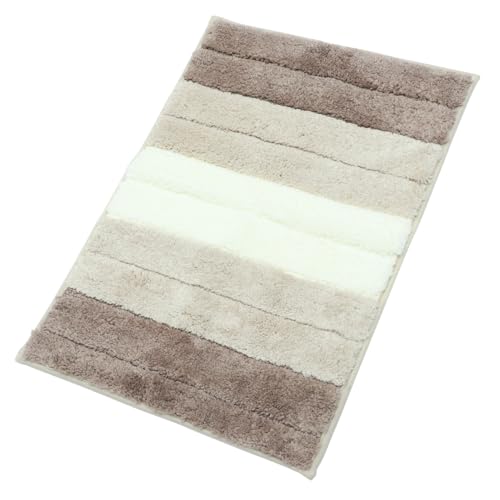 Sosoport Badematte rutschfest Saugfähiger Flocking badteppich mit Farbverlauf Braun Waschbarer Badezimmerteppich Weicher und Strapazierfähiger Fußmatte für Zuhause von Sosoport