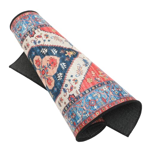 Sosoport Boho Teppich Polyester Strapazierfähig Ethno Muster Wohn und Schlafzimmer Teppich für Flur Schlafzimmer Vielseitiger Teppichbereich von Sosoport
