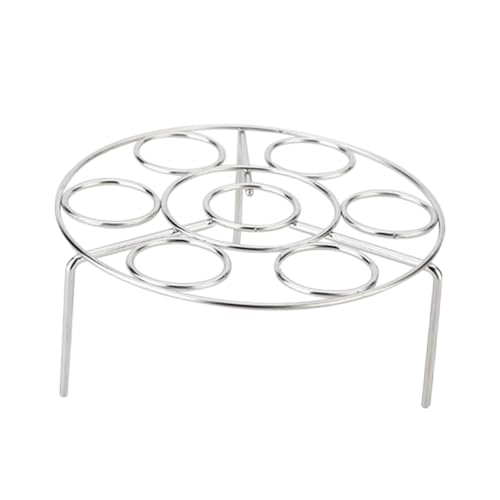 Sosoport Dampfgarer Steaming Rack Mehrzweck Küchen Dünsteinsatz mit Hitzebeständigem Design Stabiler Eierhalter für Gleichmäßiges Garen Spülmaschinenfest und Rostfrei Runde Form Stil von Sosoport
