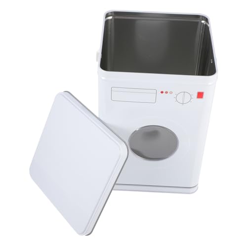 Sosoport Desktop Aufbewahrungsbox Im Waschmaschinen-Design Große Kapazität Kreativer Aufbewahrungsbehälter Aus Eisen Weiße Farbe Für Büro Und Zuhause von Sosoport