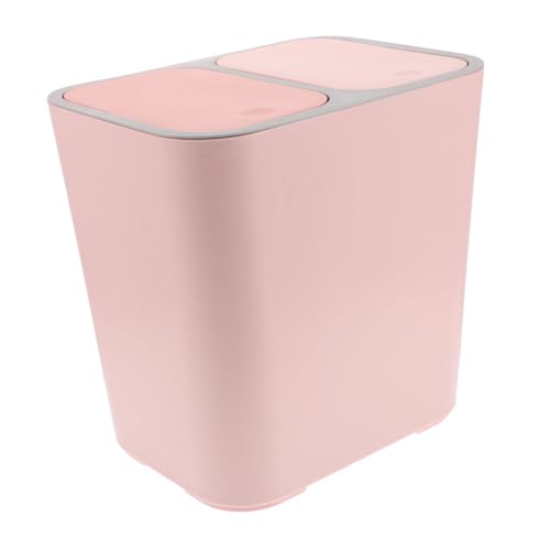 Sosoport Doppelter Mülleimer mit Deckel Rosa Praktischer Abfalleimer für Küchen und Badezimmer zur Einfachen Trennung von Feuchtem und Trockenem Müll Große Kapazität für Effektives Sosoport Doppelter Mülleimer mit Deckel Rosa Praktischer Abfalleimer für Küchen und Badezimmer zur Einfachen Trennung von Feuchtem und Trockenem Müll Große Kapazität für Effektives von Sosoport