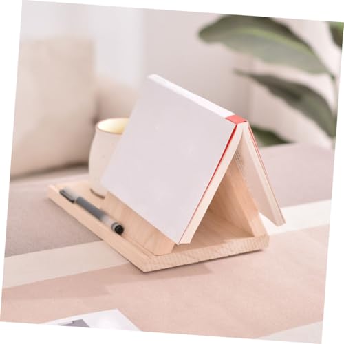 Sosoport Dreieckiger Holz Buchhalter Stabiler Desktop Book Holder Multifunktionaler Bücherständer Leicht Tragbar Modernes Design Für Büro Zuhause Wohnzimmer von Sosoport