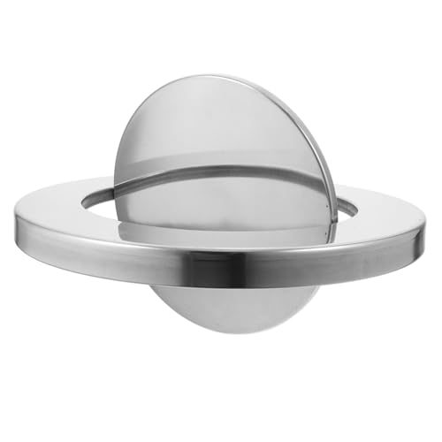 Sosoport Edelstahl Einbau mülleimerdeckel Recessed Abdeckung mit Schwingklappe für Küchenarbeitsplatte und Bürotisch Langlebig Platzsparend Einfache Montage Silber von Sosoport