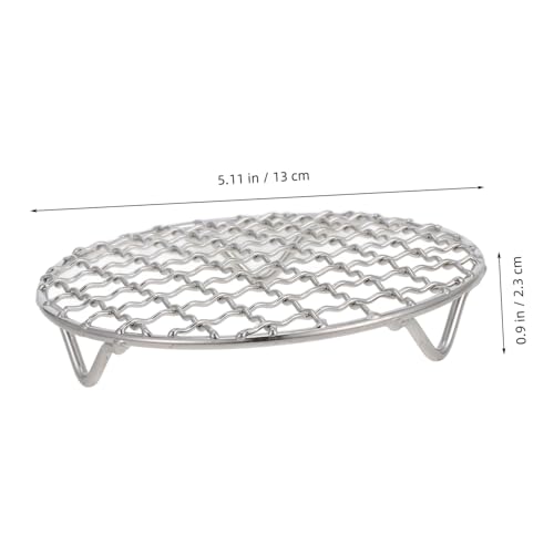 Sosoport Edelstahl Kochrost mit Füßen Rundes Grill Backgitter mit Feinem Maschennetz Kompatibel mit Heißluftfritteuse und Elektro keramikherd Langlebig Erhöhter Luftzirkulation für von Sosoport