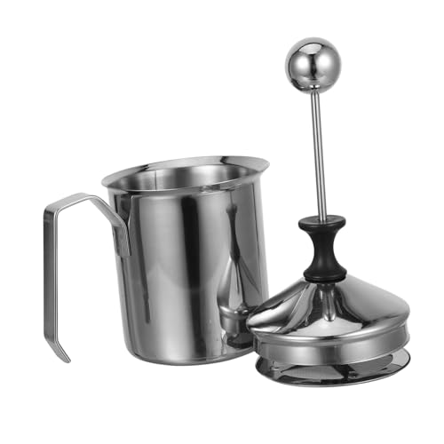 Sosoport Edelstahl Milchaufschäumer Handlicher Frothing Pitcher Manuell Milchschäumer für Kaffee Cappuccino Heiße Zuhause von Sosoport