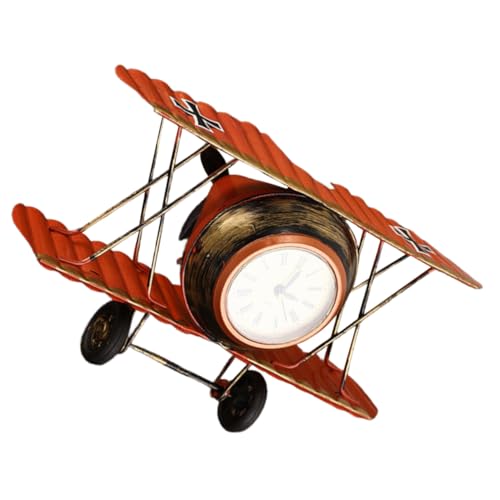 Sosoport Flugzeug Uhr Tischuhr Retro Metall Vintage Schreibtisch Dekoration für Wohnzimmer Badezimmer Home Decor Sosoport Flugzeug Uhr Tischuhr Retro Metall Vintage Schreibtisch Dekoration für Wohnzimmer Badezimmer Home Decor von Sosoport