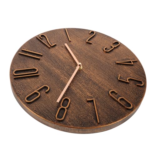Sosoport Frameless Retro Wanduhr Geräuschlose Vintage Inspirierte Wanddekoration für Wohnzimmer Schlafzimmer Büro Durchmesser Stilvolles Design Einfach zu Montieren Perfektes von Sosoport