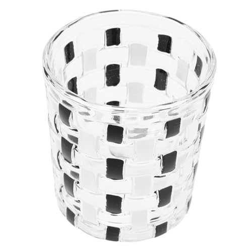 Sosoport Glas Zahnbürstenbecher Mit Breiter Öffnung Schwarz-weiß Karierter Badezimmerbecher Wiederverwendbarer Becher Fürs Badezimmer Für Zahnputzbecher Und Aufbewahrung Von Zahnbürsten Sosoport Glas Zahnbürstenbecher Mit Breiter Öffnung Schwarz-weiß Karierter Badezimmerbecher Wiederverwendbarer Becher Fürs Badezimmer Für Zahnputzbecher Und Aufbewahrung Von Zahnbürsten von Sosoport