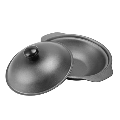 Sosoport Gusseisen Auflauf Topf 18cm Gelber Reistopf Mit Deckel Hochtemperaturbeständig Für Induktionsherde Geeignet Für Geschmortes Huhn Und Reisgerichte von Sosoport