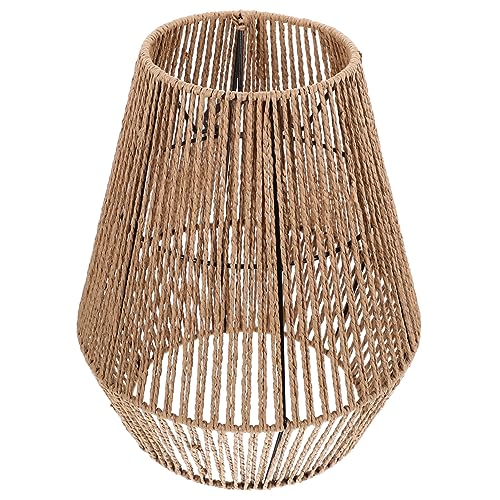 Sosoport Hängender Lampenschirm aus Rattan Vintage Lampenschirm für Deckenleuchte Rustikales Design für Restaurant Schlafzimmer und Handgefertigt Leicht und Installieren von Sosoport