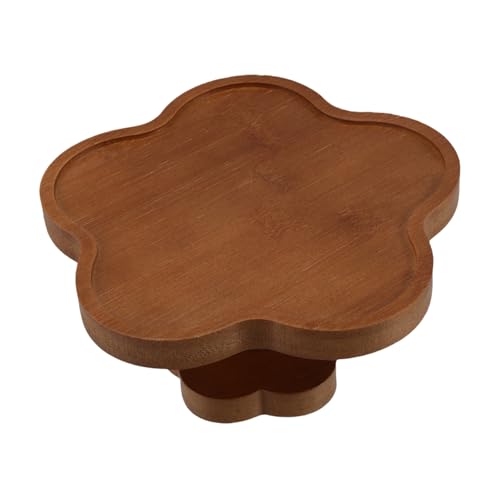 Sosoport Holz Aromatherapie Tablett mit Fuß Multifunktionales Schmuck Kerzentablett für Ringe Armbänder Deko Eleganter Holz Organizer für Schmuck und Accessoires von Sosoport