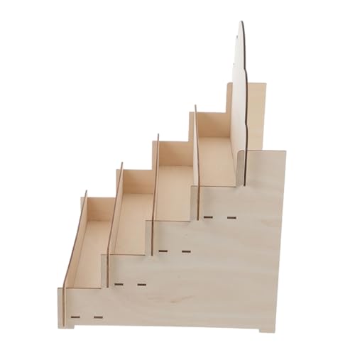 Sosoport Holz Display Ständer Treppenform Kompakter Grußkarten Organizer Für Flyer Broschüren Verkäufer Tischaufsteller Robust Elegantes Design Für Büro Veranstaltungen von Sosoport