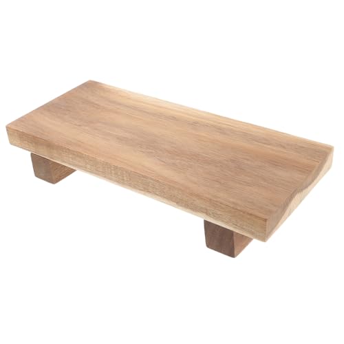 Sosoport Holz Seifenhalter mit Fußständer Dekorativer Seifenablage für Badezimmer Holztablett für Seife und Badutensilien Eleganter Organizer für Wohnräume und Badezimmer von Sosoport