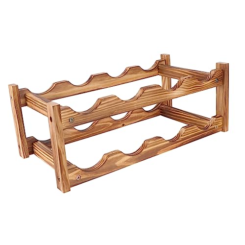 Sosoport Weinregalschrank Aus Holz Weinflaschenhalter Zweistöckiger Weinregalständer Weinregal Für Lagerung Praktischer Weinhalter Für Zuhause Und Küche von Sosoport