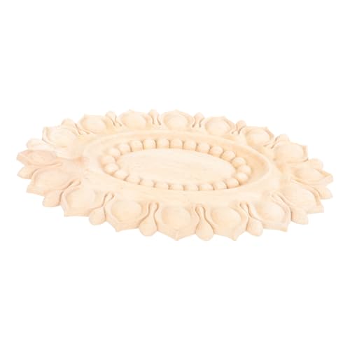 Sosoport Holzornamente Möbel Vintage Holzapplikationen Schnitzerei Unlackiert Türdekoration Oval für Möbel und Türen Europäischer Stil von Sosoport