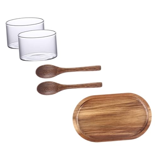 Sosoport Holztablett Oval Dessert Serviertablett aus Feinstem Akazienholz mit Glatter Kante Leicht und Tragbar Geeignet für Kuchen Snacks Obst und Süßigkeiten Stilvoll für Kaffee von Sosoport