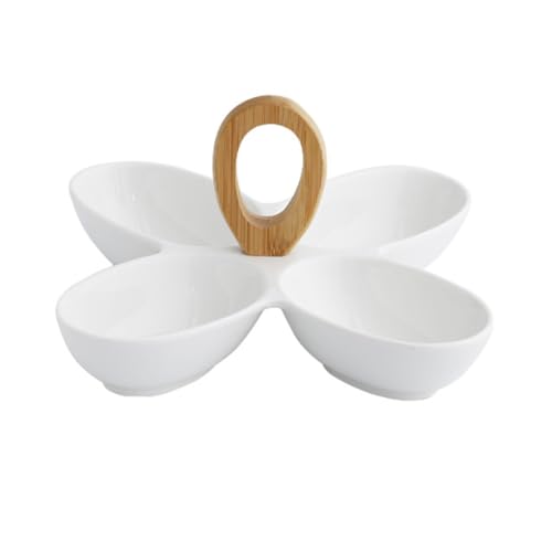 Sosoport Japanischer Stil Keramikteller für Snacks Dekorativer Obstteller für Getrocknete Früchte und Desserts für Hausparty für Freunde von Sosoport