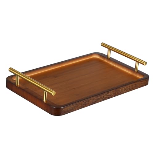 Sosoport Kaffee Holz Bett Griffe Platte Jeden Snack Tee Organizer Couch Schlafzimmer &Amp; Frühstück Küche Dekor Tisch Arbeitsplatte Dekorative Tischplatte Theke von Sosoport
