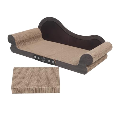 Sosoport Katzenkratzbrett Sofa Katzenkrallenschleifbrett Katzenkratzpads Für Sofas Katzenkratzsofa Karton Katzenkratzbrett Katzenhauskratzbrett Katzenkratzliege Wellpappe von Sosoport
