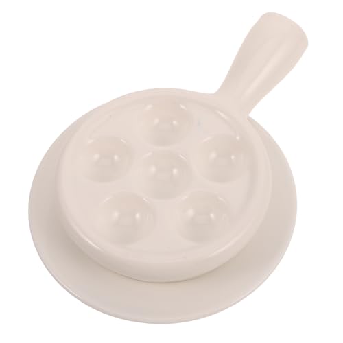 Sosoport Keramik Schneckenschale mit Griffen Backform Hitzebeständig Gleichmäßige Wärmeverteilung Platzsparend für Ofen Gourmet Vorspeisen und Gegrillte Schnecken von Sosoport
